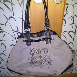 GUESS Vintage Canvas Travel/Overnight tote bag with Duster bag, Mint condition